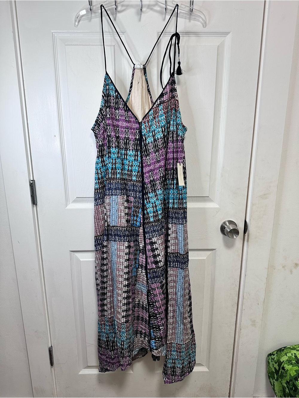 Anthropologie Multicolor Printed Maxi Dress in Pink, Teal, Black - Picture 6 of 13